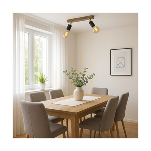 Lampa de tavan Takada, 2xE27, Max. 25 W, pin vopsit în gri / metal negru, 40 cm small 1