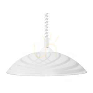 Lampa suspendată Sydney, 1xE27, Max. 60 W, plastic alb/abat-jour din sticlă albă, Ø 35 cm small 1