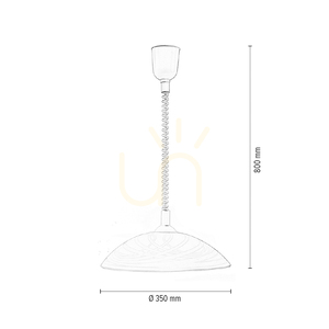 Lampa suspendată Sydney, 1xE27, Max. 60 W, plastic alb/abat-jour din sticlă albă, Ø 35 cm small 2