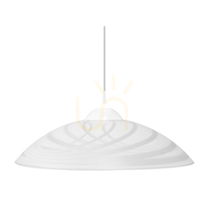 Lampa suspendată Sydney, 1xE27, Max. 60 W, plastic alb/abat-jour din sticlă albă, Ø 35 cm small 3