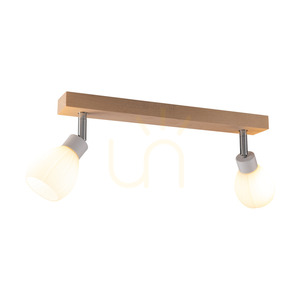 Lampa de tavan Talea, include 2 becuri LED G9 (max.. 3 W), mesteacăn/metal alb/abat-jour din sticlă albă, 39 cm small 1