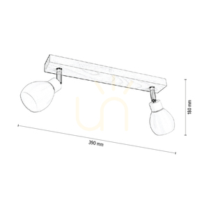 Lampa de tavan Talea, include 2 becuri LED G9 (max.. 3 W), mesteacăn/metal alb/abat-jour din sticlă albă, 39 cm small 4