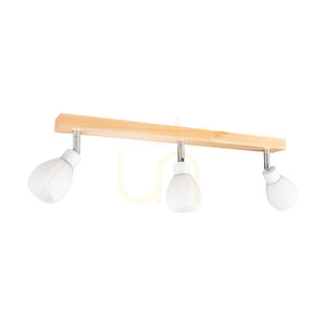 Lampa de tavan Talea Incl. LED 3xG9, maxim. 3 W, mesteacăn/metal alb/abat-jour din sticlă albă, 55 cm small 0