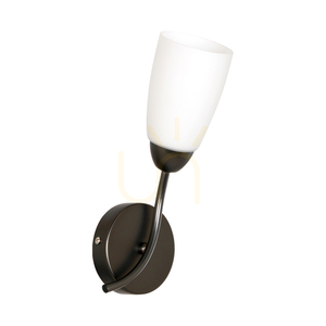 Aplică de perete Terni, 1xE14, Max. 40 W, metal grafit/abat-jour din sticlă albă, 17 cm small 0
