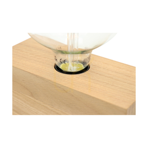 Lampa de masă Theo, 1xE27, Max. 25 W, stejar uleiat/negru, cablu din PVC de 18 cm small 1