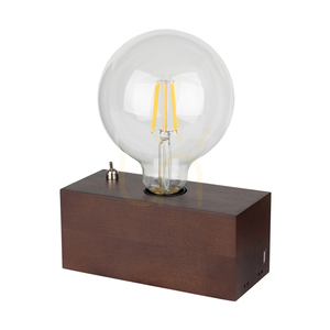Lampa de masă Theo, 1xE27, Max. 25 W, lemn de fag și nuc, cablu din PVC negru cu încărcător USB integrat, 18 cm small 0