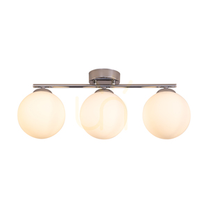 Lampa de tavan Tilo, 3xE14, Max. 25 W, metal cromat/abat-jour din sticlă albă, 54 cm small 1