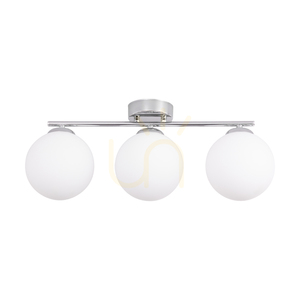 Lampa de tavan Tilo, 3xE14, Max. 25 W, metal cromat/abat-jour din sticlă albă, 54 cm small 0