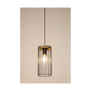 Lampa suspendată Timeo, 3xE27, Max. 60 W, pin vopsit în gri, cablu din PVC/negru, abajur metalic, Ø 40 cm small 2