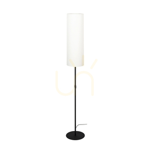 Lampa de podea Tina, 1xE27, Max. 60 W, metal negru/cablu din PVC negru/abat-jour alb, Ø 25 cm small 0