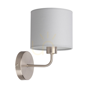 Aplică de perete Tomi 1xE27 Max. Abajur din metal satinat/gri deschis, 40 W, 23 cm small 0