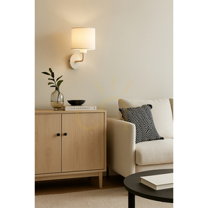 Aplică de perete Tomi 1xE27 Max. Lampă de 40 W, corp metalic alb / abajur alb, 23 cm small 2