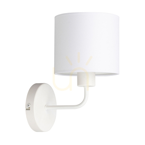 Aplică de perete Tomi 1xE27 Max. Lampă de 40 W, corp metalic alb / abajur alb, 23 cm small 0