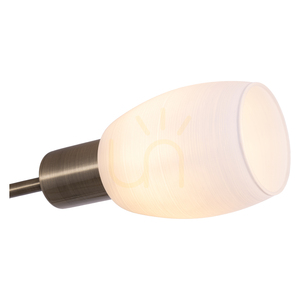 Lampa de tavan Tosca, 4xE14, Max. 40 W, patină metalică/alb, abajur din sticlă, 67 cm small 2