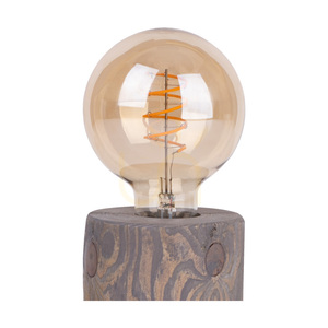 Lampa de masă Trabo, 1xE27, Max. 25 W, pin vopsit în gri, cablu din PVC negru, Ø 8–12 cm small 2