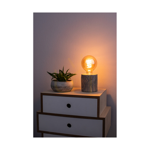 Lampa de masă Trabo, 1xE27, Max. 25 W, pin vopsit în gri, cablu din PVC negru, Ø 8–12 cm small 3