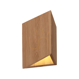 Aplică de perete Trekant, 2 LED-uri, 3000 K, 8 W, stejar uleiat, 23 cm small 1