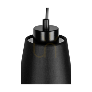 Aplică de perete Trabo Carlos, 1xE27, Max. 25 W, pin vopsit în maro / cablu din PVC negru / abajur negru, 27,5 cm small 4