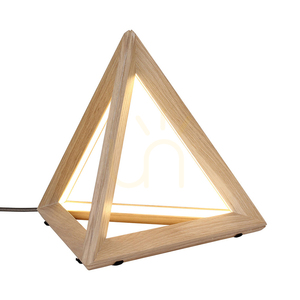 Lampa de masă Trigonon, 1xLED, 3000K, 27W, stejar uleiat/negru, cablu din PVC de 42 cm small 1