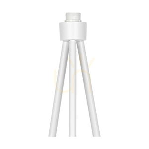 Lampă de podea cu trei picioare, 1xE27, Max. 40 W, metal alb/cablu din PVC transparent/abat-jour negru, Ø 50 cm small 1