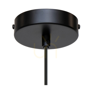 Lampa suspendată Trigonon, 1xE27, Max. 60 W, mesteacăn/metal negru/cablu din PVC negru, 42 cm small 1