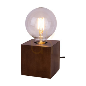 Lampa de masă Trongo, 1xE27, Max. 25 W, lemn de fag și nuc, cablu din PVC negru, 10 cm small 1