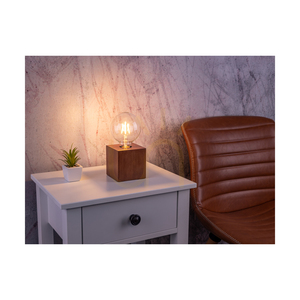 Lampa de masă Trongo, 1xE27, Max. 25 W, lemn de fag și nuc, cablu din PVC negru, 10 cm small 4