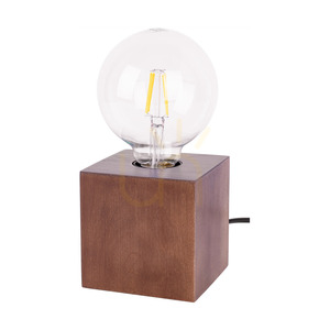 Lampa de masă Trongo, 1xE27, Max. 25 W, lemn de fag și nuc, cablu din PVC negru, 10 cm small 0