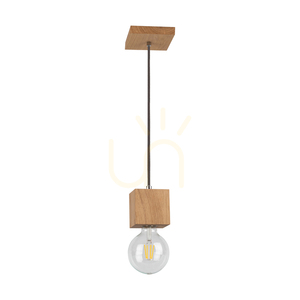 Lampa suspendată Trongo Square, 1xE27, Max. 60 W, stejar uleiat/antracit, cablu împletit de 10 cm small 0