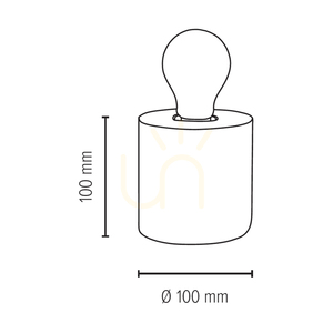 Lampa de masă rotundă Trongo, 1xE27, Max. 25 W, lemn de fag/cablu din PVC negru, Ø 9,5 cm small 3