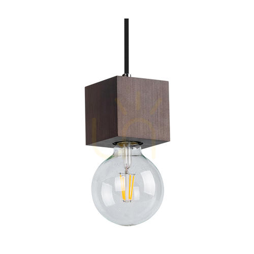 Verifica Lampă suspendată Spot Light Trongo 7169476, 4 × E27, lemn de fag în culoarea nucului, 34 × 34 cm