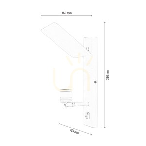 Aplică de perete Turid, 1xLED, 3100K, 3W, metal alb, 16 cm small 2