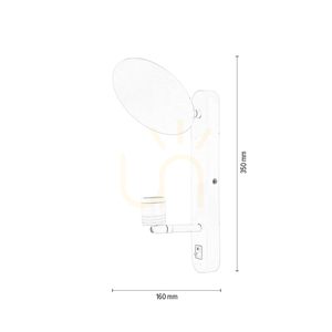 Aplică de perete Turid, 1xLED, 3100K, 3W, metal alb, 16 cm small 2