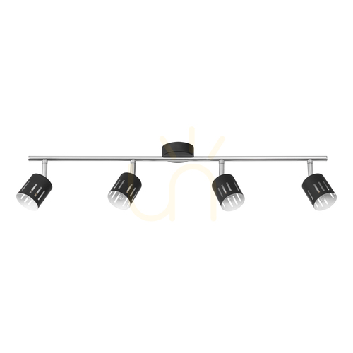 Verifica Lampa de tavan Ulrika, 4xG9, Max. 28 W, metal cromat/negru, 82 cm