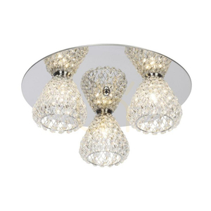 Lampa de tavan Vegas, 3xG9, Max. 33 W, metal cromat/abat-jour din sticlă transparentă, Ø 41 cm small 0