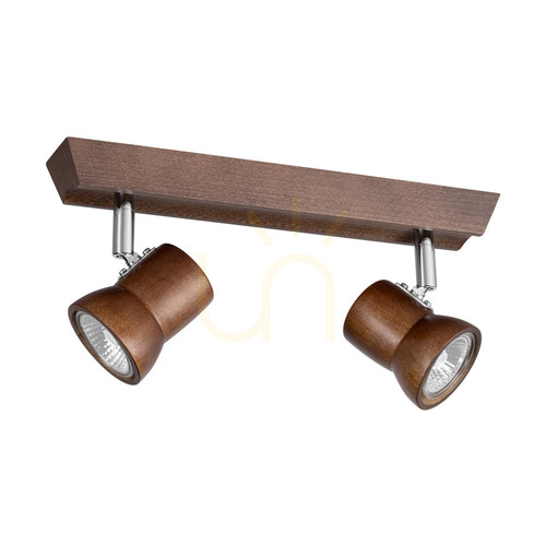 Verifica Lampa de tavan Venla, include 2xGU10, Max. 5 W, lemn de fag și nuc / metal cromat, 29 cm