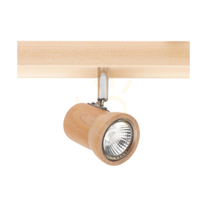Lampa de tavan Venla, include 3 prize GU10, maxim. 5 W, lemn de mesteacăn/metal cromat, 49 cm small 2