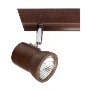 Lampa de tavan Venla, include 3 prize GU10, maxim. 5 W, lemn de fag și nuc / metal cromat, 49 cm small 1