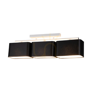 Lampa de tavan Vertigo, 3xE27, Max. 25 W, metal alb/abat-jour negru, 86 cm small 1