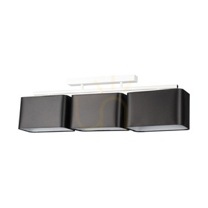 Lampa de tavan Vertigo, 3xE27, Max. 25 W, metal alb/abat-jour negru, 86 cm small 0