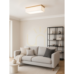 Lampa de tavan Vertiga, 4xE27, Max. 25 W, stejar lăcuit/alb, abajur de 70 cm small 4