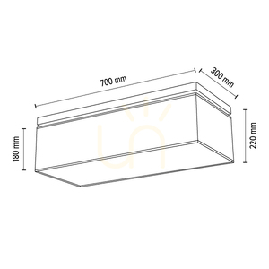 Lampa de tavan Vertiga, 4xE27, Max. 25 W, stejar lăcuit/alb, abajur de 70 cm small 5