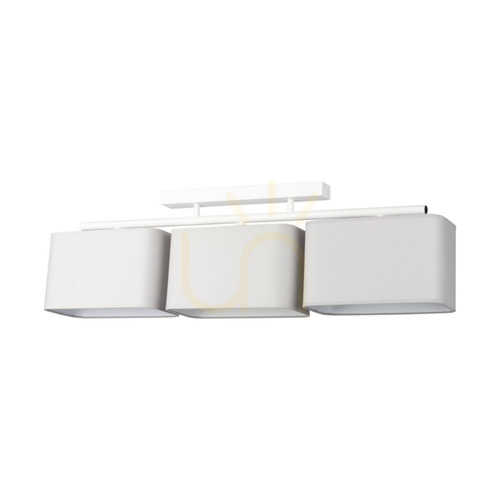 Verifica Lampa de tavan Vertigo, 3xE27, Max. 25 W, metal alb/abat-jour gri, 86 cm