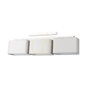 Lampa de tavan Vertigo, 3xE27, Max. 25 W, metal alb/abat-jour gri, 86 cm small 0