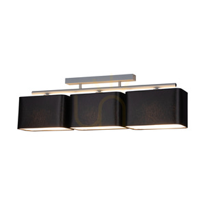Lampa de tavan Vertigo, 3xE27, Max. 25 W, metal gri/abat-jour negru, 86 cm small 1