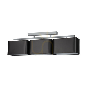 Lampa de tavan Vertigo, 3xE27, Max. 25 W, metal gri/abat-jour negru, 86 cm small 0