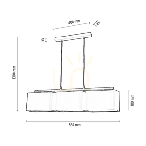 Lampa suspendată Vertigo, 3xE27, Max. 25 W, metal gri/cablu din PVC negru/abat-jour negru, 86 cm small 2