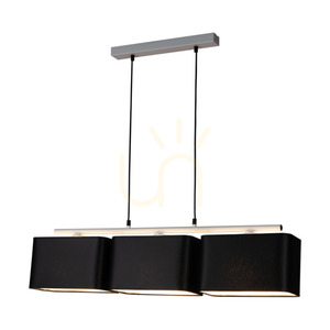 Lampa suspendată Vertigo, 3xE27, Max. 25 W, metal alb/cablu din PVC negru/abat-jour negru, 86 cm small 1