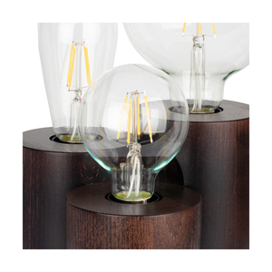 Lampa de masă Vincent, 3xE27, Max. 15 W, lemn de fag și nuc, cablu din PVC negru, 19,5 cm small 1