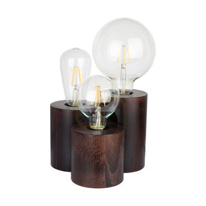 Lampa de masă Vincent, 3xE27, Max. 15 W, lemn de fag și nuc, cablu din PVC negru, 19,5 cm small 0